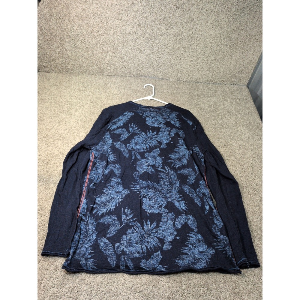 Tommy Bahama Jeans Mens Large Blue Tropical Floral Long Sleeve Cotton Shirt L‎ - Picture 8 of 8